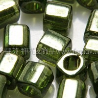 4mm方管日本珠金屬光-森林綠色--10g