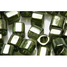 4mm方管日本珠金屬光-森林綠色--10g