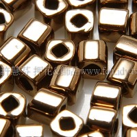 3mm方管日本珠金屬光-可可金色--10g