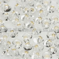 3mm包包珠-晶亮玻璃內鑲金箔-10g