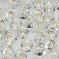 4mm包包珠-晶亮玻璃內鑲金箔-10g