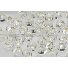 4mm包包珠-晶亮玻璃內鑲金箔-10g