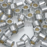 2mm短管日本珠灰內灌銀色10g