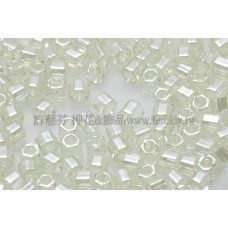 2mm短管日本珠透明檸檬萊姆綠色10g