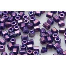 2mm短管日本珠金屬葡萄色10g