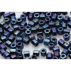 2mm短管日本珠金屬星空藍色10g