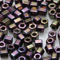2mm短管日本珠金屬紫鳶尾花色10g