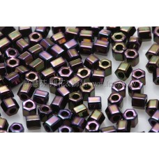 2mm短管日本珠金屬紫鳶尾花色10g