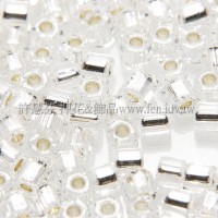 2mm短管日本珠透明銀彩色-10g