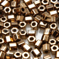 2mm短管日本珠可可金色-10g