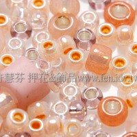 繽紛珠寶盒-膚粉色系混合珠--10g