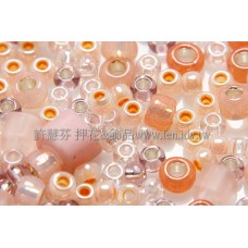 繽紛珠寶盒-膚粉色系混合珠--10g