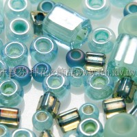 繽紛珠寶盒-松石綠色系混合珠--10g