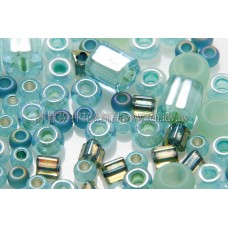 繽紛珠寶盒-松石綠色系混合珠--10g