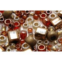 繽紛珠寶盒咖啡色系混合珠--10g