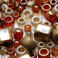 繽紛珠寶盒咖啡色系混合珠--10g