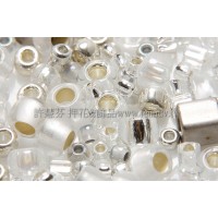 繽紛珠寶盒-銀白色系混合珠--10g