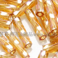 9mm日本螺旋管珠-七彩蜂蜜黃色10g
