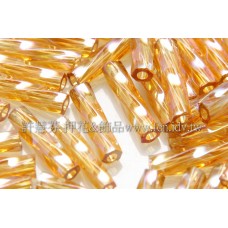 9mm日本螺旋管珠-七彩蜂蜜黃色10g