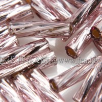 9mm日本螺旋管珠-七彩淡珊瑚色10g