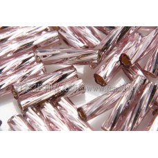 9mm日本螺旋管珠-七彩淡珊瑚色10g