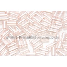 3mm短圓管日本珠珠光水蜜桃粉紅色10g