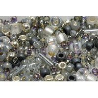 繽紛珠寶盒-銀河珠光色系混合珠--10g