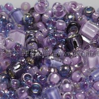 繽紛珠寶盒-薰衣草花園色系混合珠--10g