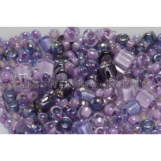 繽紛珠寶盒-薰衣草花園色系混合珠--10g