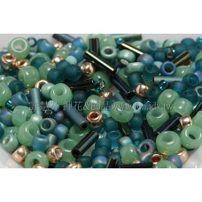 繽紛珠寶盒-典藏青瓷綠混合珠--10g
