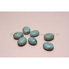 1825冰裂紋橢圓形綠松石18*13mm-2pcs