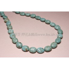 1845冰裂紋橢圓形綠松石8*10mm-10pcs