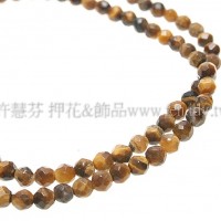 琥珀貓眼石-圓切角-4mm-10個