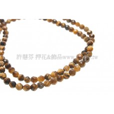 琥珀貓眼石-圓切角-4mm-10個