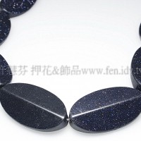 炫光藍美沙石-橢圓切角-40x22mm-1個