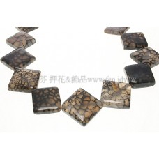 岩紋瑪瑙-方形圓弧邊-20x20mm-1個