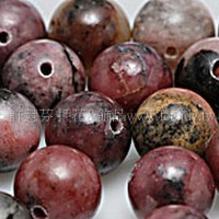 875 玫瑰石-圓珠- 8mm -5個 