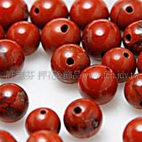 801 紅磚石-圓珠- 5mm -10個 