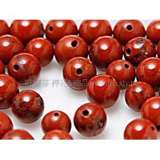 801 紅磚石-圓珠- 5mm -10個 