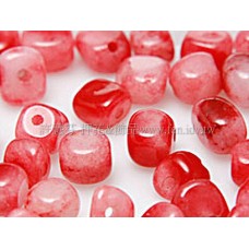 串珠材料-0796 紅白玉  3*5m -10個 
