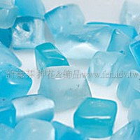 857 貓眼碎石-不規則形-藍  3*6mm -10g 