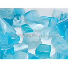 857 貓眼碎石-不規則形-藍  3*6mm -10g 