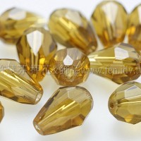 切角直洞水滴珠-茶色-7*11mm--10個