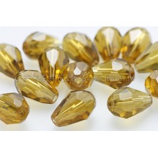 切角直洞水滴珠-茶色-7*11mm--10個