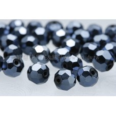 深藍金屬圓珠6mm-10個