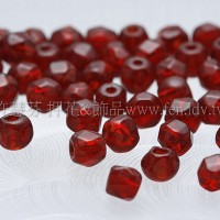 棗形珠酒紅色3mm-60個