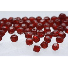 棗形珠酒紅色3mm-60個