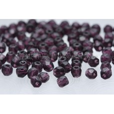 棗形珠紫葡萄3mm-60個