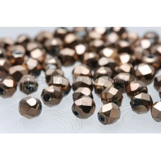 玫瑰紅金屬圓珠4mm-10個