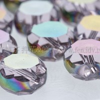 七彩光面車輪珠-透明-	10*6mm-10個